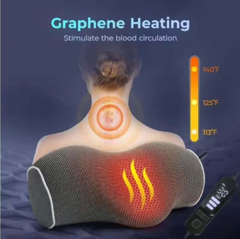 Graphene heating with three temperature settings and handheld controller