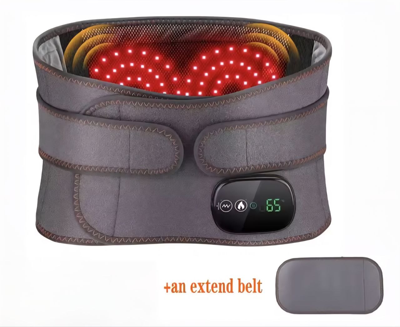 SpineRelief Relax — Red Light Heated Belt (Stone)